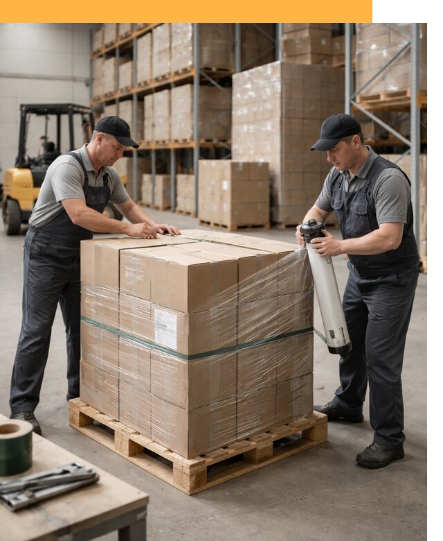 Упаковка и паллетирование грузов от 3648 руб: защита и крепление